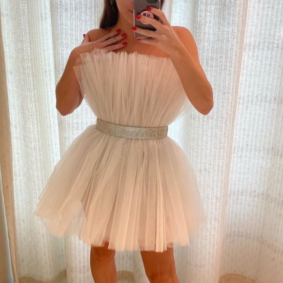 Bronx and Banco Dresses & Skirts - NWT Bronx and Banco ANNA White Mini sz 4 Dress Tulle Rhinestone Small NEW Bridal